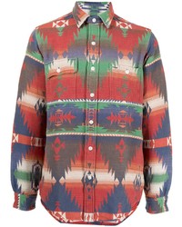mehrfarbiges bedrucktes Langarmhemd von Polo Ralph Lauren