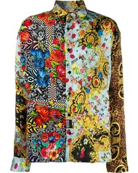 mehrfarbiges bedrucktes Langarmhemd von VERSACE JEANS COUTURE