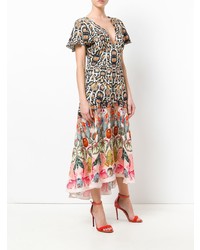 mehrfarbiges bedrucktes Midikleid von Temperley London