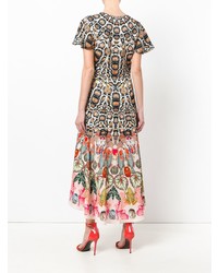 mehrfarbiges bedrucktes Midikleid von Temperley London