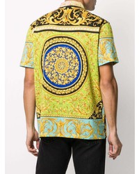 mehrfarbiges bedrucktes Polohemd von Versace