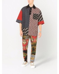 mehrfarbiges bedrucktes Polohemd von Dolce & Gabbana