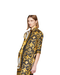 mehrfarbiges bedrucktes Seideshirtkleid von Versace