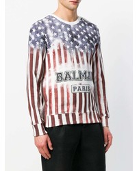 mehrfarbiges bedrucktes Sweatshirt von Balmain