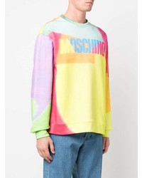 mehrfarbiges bedrucktes Sweatshirt von Moschino