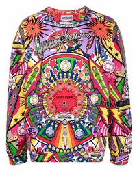 mehrfarbiges bedrucktes Sweatshirt von Moschino