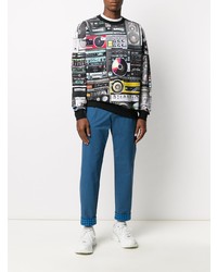mehrfarbiges bedrucktes Sweatshirt von Moschino