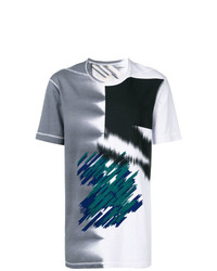 mehrfarbiges bedrucktes T-Shirt mit einem Rundhalsausschnitt von 11 By Boris Bidjan Saberi