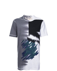 mehrfarbiges bedrucktes T-Shirt mit einem Rundhalsausschnitt von 11 By Boris Bidjan Saberi