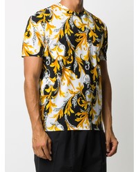 mehrfarbiges bedrucktes T-Shirt mit einem Rundhalsausschnitt von Versace