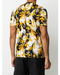 mehrfarbiges bedrucktes T-Shirt mit einem Rundhalsausschnitt von Versace