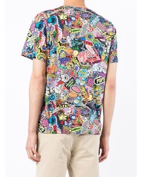 mehrfarbiges bedrucktes T-Shirt mit einem Rundhalsausschnitt von PS Paul Smith