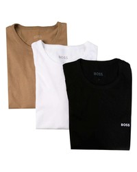 mehrfarbiges bedrucktes T-Shirt mit einem Rundhalsausschnitt von BOSS