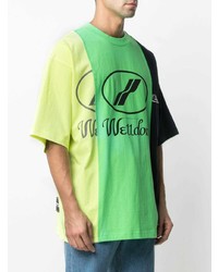 mehrfarbiges bedrucktes T-Shirt mit einem Rundhalsausschnitt von We11done
