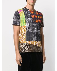 mehrfarbiges bedrucktes T-Shirt mit einem Rundhalsausschnitt von Versace