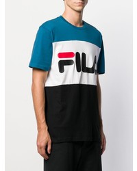 mehrfarbiges bedrucktes T-Shirt mit einem Rundhalsausschnitt von Fila