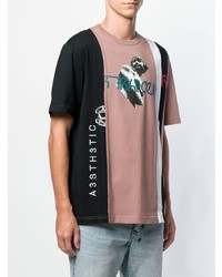 mehrfarbiges bedrucktes T-Shirt mit einem Rundhalsausschnitt von Diesel