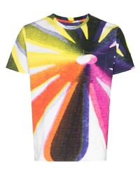 mehrfarbiges bedrucktes T-Shirt mit einem Rundhalsausschnitt von ERL