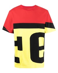 mehrfarbiges bedrucktes T-Shirt mit einem Rundhalsausschnitt von Ferrari
