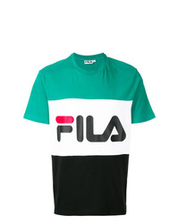mehrfarbiges bedrucktes T-Shirt mit einem Rundhalsausschnitt von Fila