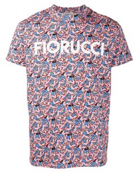 mehrfarbiges bedrucktes T-Shirt mit einem Rundhalsausschnitt von Fiorucci