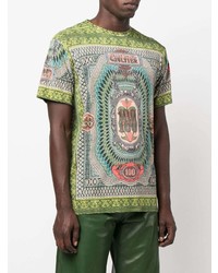 mehrfarbiges bedrucktes T-Shirt mit einem Rundhalsausschnitt von Jean Paul Gaultier