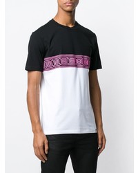 mehrfarbiges bedrucktes T-Shirt mit einem Rundhalsausschnitt von Versace Collection