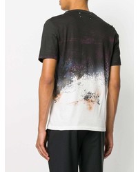 mehrfarbiges bedrucktes T-Shirt mit einem Rundhalsausschnitt von Maison Margiela