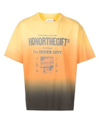 mehrfarbiges bedrucktes T-Shirt mit einem Rundhalsausschnitt von HONOR THE GIFT