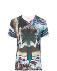 mehrfarbiges bedrucktes T-Shirt mit einem Rundhalsausschnitt von Junya Watanabe