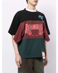 mehrfarbiges bedrucktes T-Shirt mit einem Rundhalsausschnitt von Maison Mihara Yasuhiro