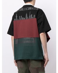 mehrfarbiges bedrucktes T-Shirt mit einem Rundhalsausschnitt von Maison Mihara Yasuhiro