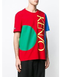 mehrfarbiges bedrucktes T-Shirt mit einem Rundhalsausschnitt von Kenzo