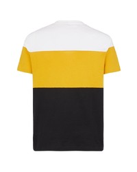 mehrfarbiges bedrucktes T-Shirt mit einem Rundhalsausschnitt von Fendi