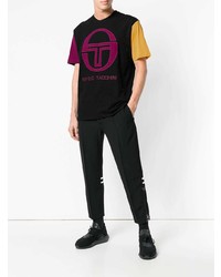 mehrfarbiges bedrucktes T-Shirt mit einem Rundhalsausschnitt von Sergio Tacchini