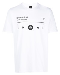 mehrfarbiges bedrucktes T-Shirt mit einem Rundhalsausschnitt von Moose Knuckles