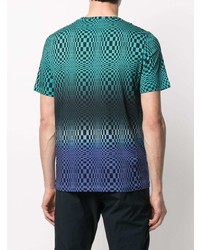 mehrfarbiges bedrucktes T-Shirt mit einem Rundhalsausschnitt von Paul Smith
