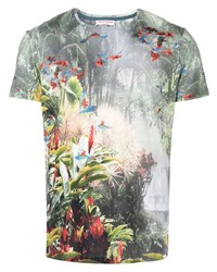 mehrfarbiges bedrucktes T-Shirt mit einem Rundhalsausschnitt von Orlebar Brown