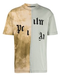 mehrfarbiges bedrucktes T-Shirt mit einem Rundhalsausschnitt von Palm Angels
