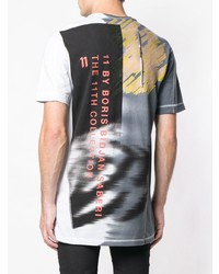 mehrfarbiges bedrucktes T-Shirt mit einem Rundhalsausschnitt von 11 By Boris Bidjan Saberi