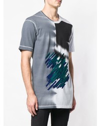 mehrfarbiges bedrucktes T-Shirt mit einem Rundhalsausschnitt von 11 By Boris Bidjan Saberi