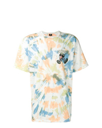 mehrfarbiges bedrucktes T-Shirt mit einem Rundhalsausschnitt von Stussy