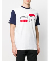 mehrfarbiges bedrucktes T-Shirt mit einem Rundhalsausschnitt von Fila