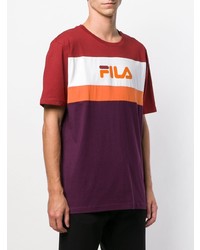 mehrfarbiges bedrucktes T-Shirt mit einem Rundhalsausschnitt von Fila