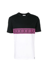 mehrfarbiges bedrucktes T-Shirt mit einem Rundhalsausschnitt von Versace Collection