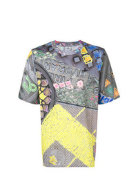 mehrfarbiges bedrucktes T-Shirt mit einem Rundhalsausschnitt von Vivienne Westwood MAN