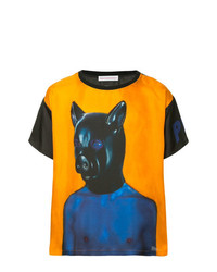 mehrfarbiges bedrucktes T-Shirt mit einem Rundhalsausschnitt von Walter Van Beirendonck