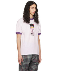 mehrfarbiges bedrucktes T-Shirt mit einem Rundhalsausschnitt von Anna Sui