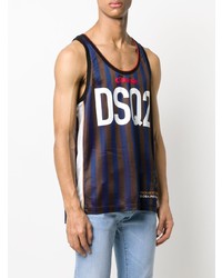 mehrfarbiges bedrucktes Trägershirt von DSQUARED2