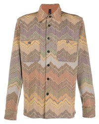 mehrfarbiges bedrucktes Wolllangarmhemd von Missoni